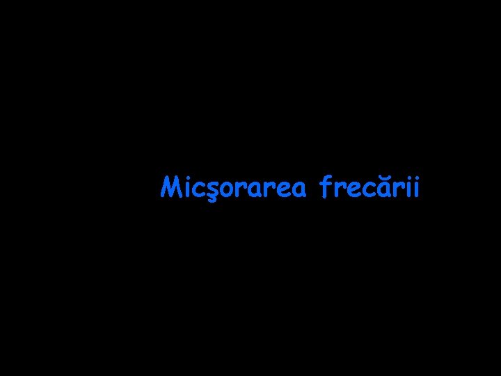 Micşorarea frecării 