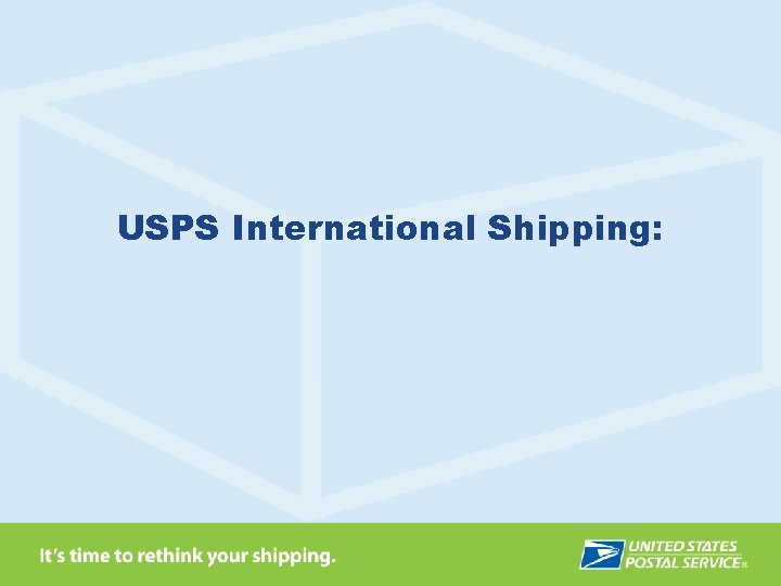 USPS International Shipping: 