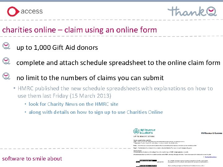 charities online – claim using an online form up to 1, 000 Gift Aid