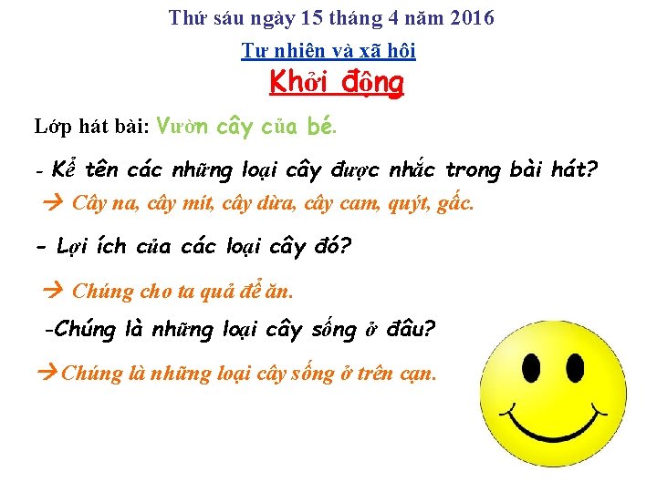 Thứ sáu ngày 15 tháng 4 năm 2016 Tự nhiên và xã hội Khởi