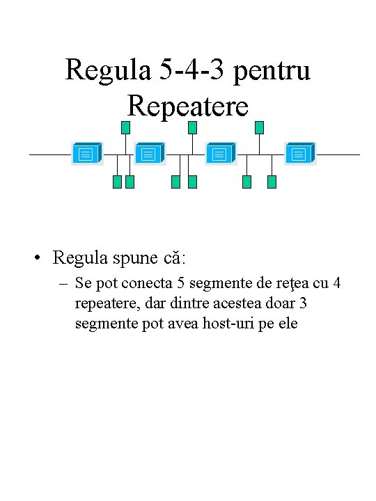 Regula 5 -4 -3 pentru Repeatere • Regula spune că: – Se pot conecta