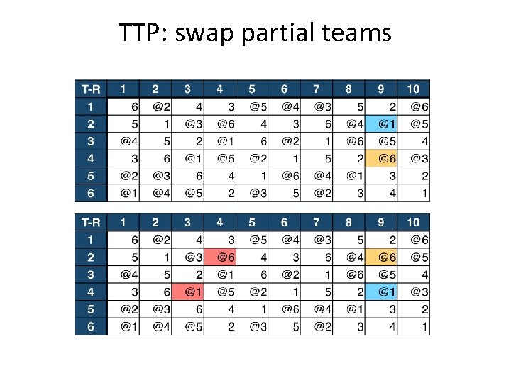 TTP: swap partial teams 