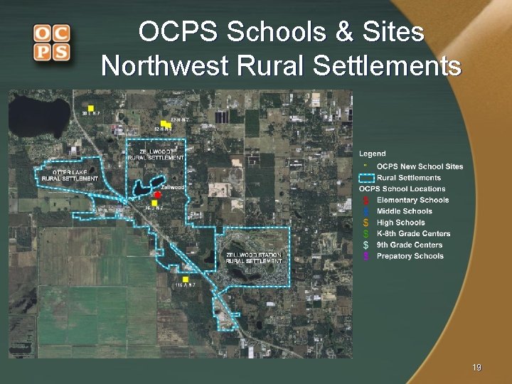 OCPS Schools & Sites Northwest Rural Settlements 19 