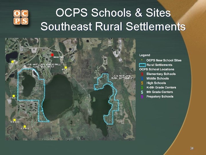 OCPS Schools & Sites Southeast Rural Settlements 34 
