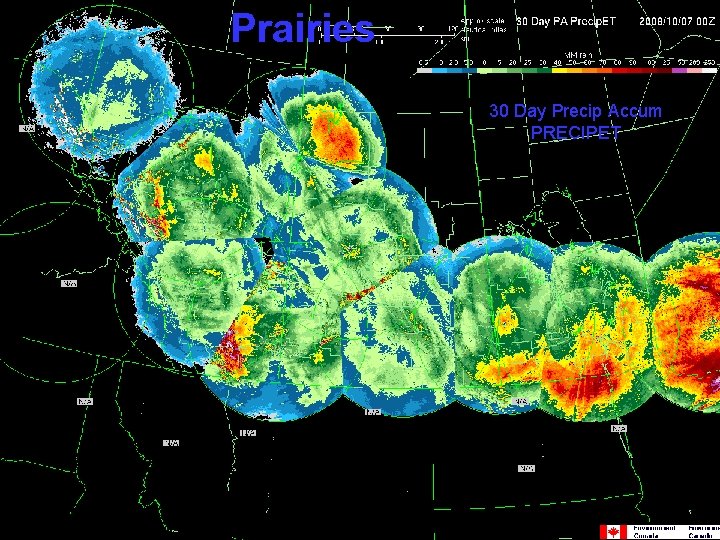 Prairies 30 Day Precip Accum PRECIPET 