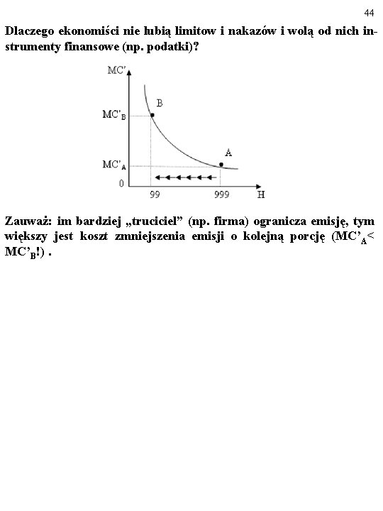 44 Dlaczego ekonomiści nie lubią limitow i nakazów i wolą od nich instrumenty finansowe