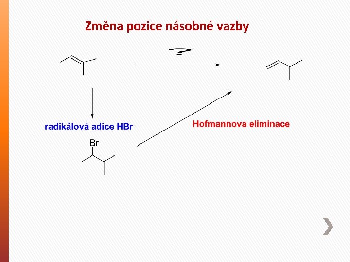 Změna pozice násobné vazby 