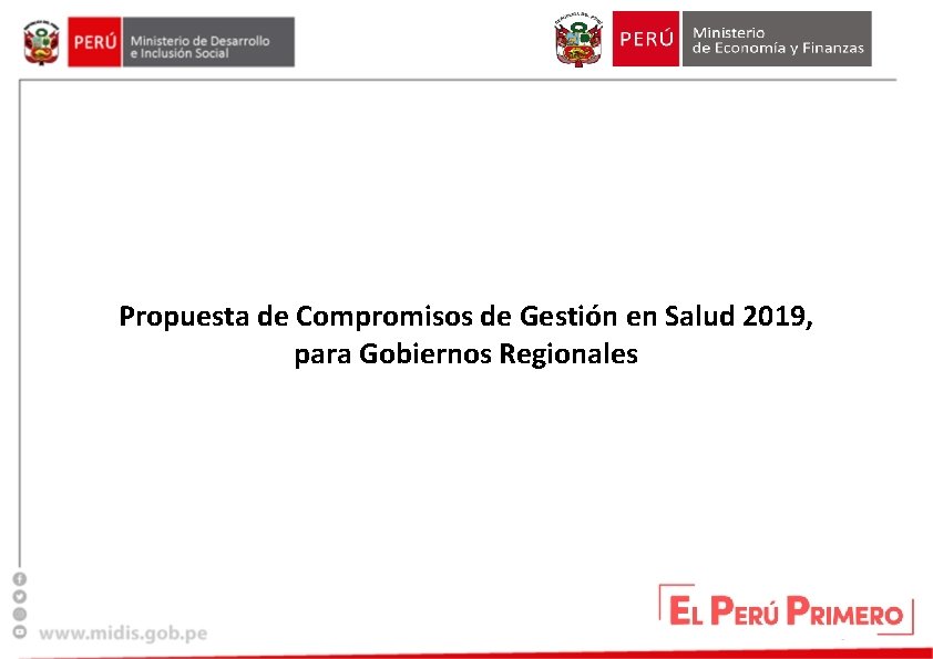 Propuesta de Compromisos de Gestión en Salud 2019, para Gobiernos Regionales 