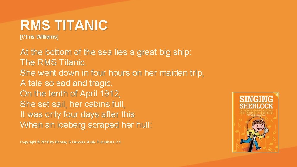 RMS TITANIC [Chris Williams] At the bottom of the sea lies a great big