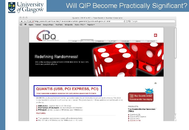 Will QIP Become Practically Significant? 