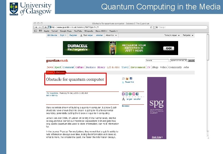 Quantum Computing in the Media 