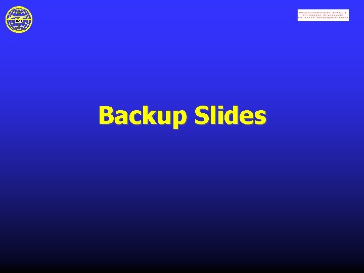 Backup Slides 