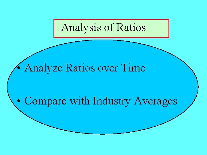 Analysis of Ratios • Analyze Ratios over Time • Compare with Industry Averages 
