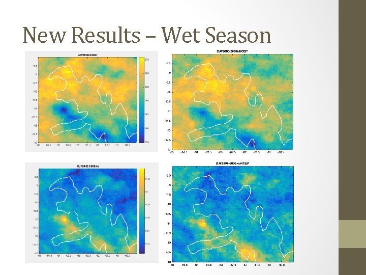 New Results – Wet Season 