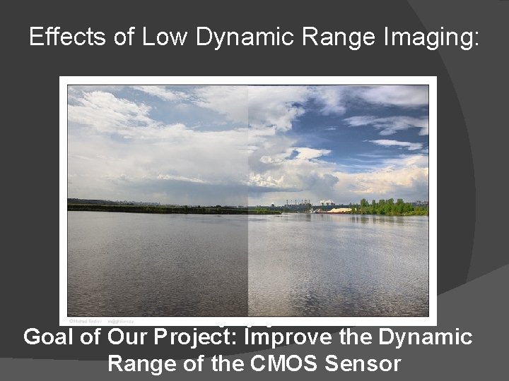Effects of Low Dynamic Range Imaging: Low DR Imaging Wide DR Imaging Dynamic Range