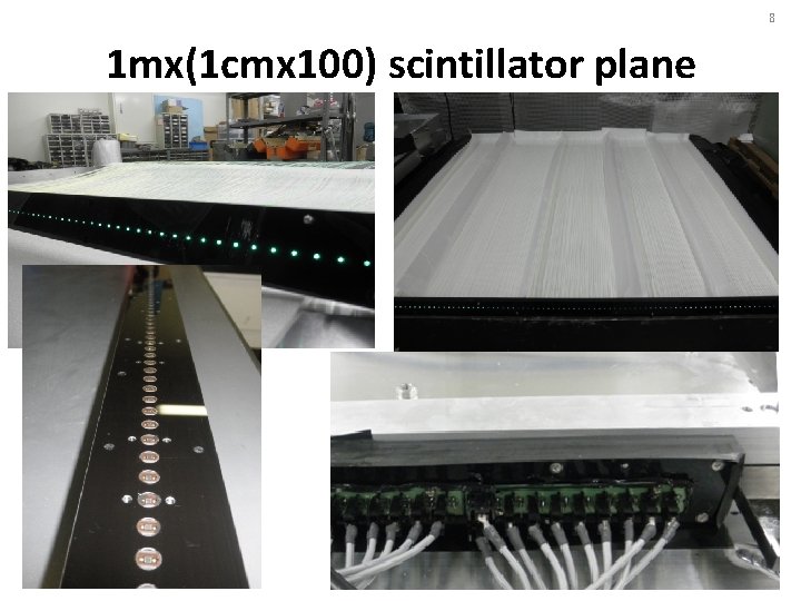 8 1 mx(1 cmx 100) scintillator plane 