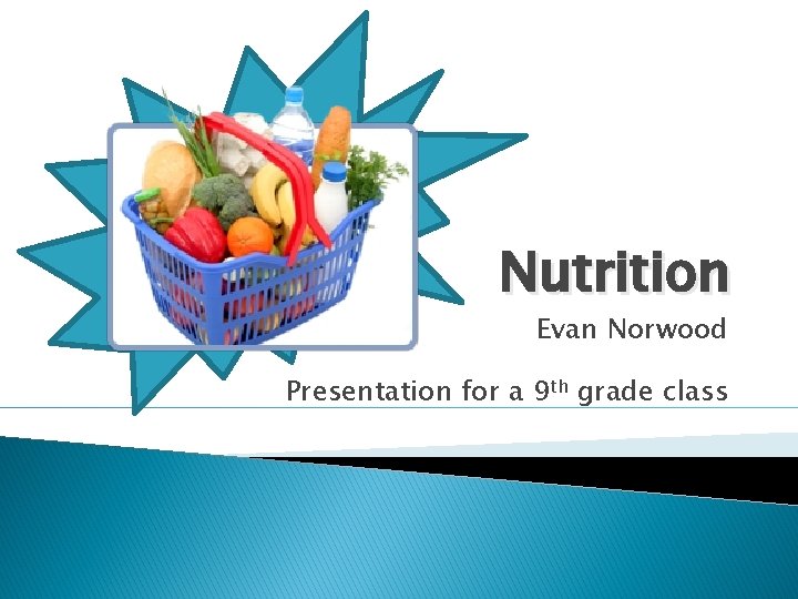 Nutrition Evan Norwood Presentation for a 9 th grade class 