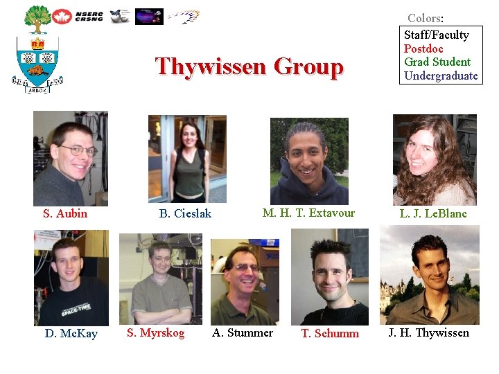 Thywissen Group S. Aubin D. Mc. Kay B. Cieslak S. Myrskog M. H. T.