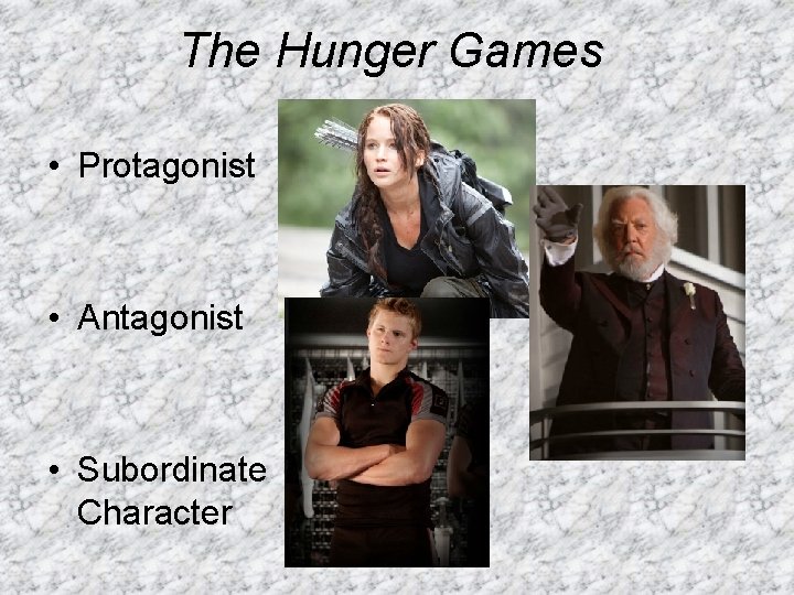 The Hunger Games • Protagonist • Antagonist • Subordinate Character 