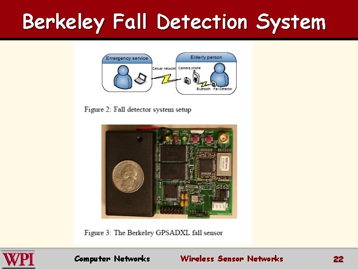 Berkeley Fall Detection System Computer Networks Wireless Sensor Networks 22 