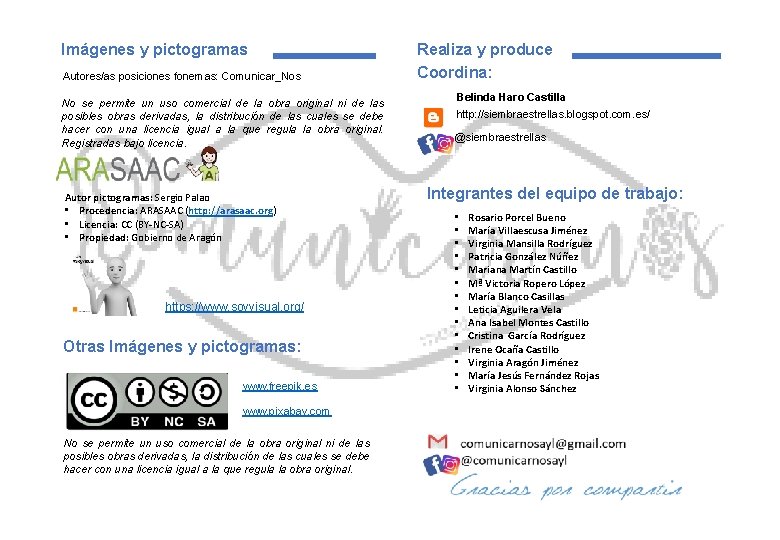 Imágenes y pictogramas Autores/as posiciones fonemas: Comunicar_Nos No se permite un uso comercial de