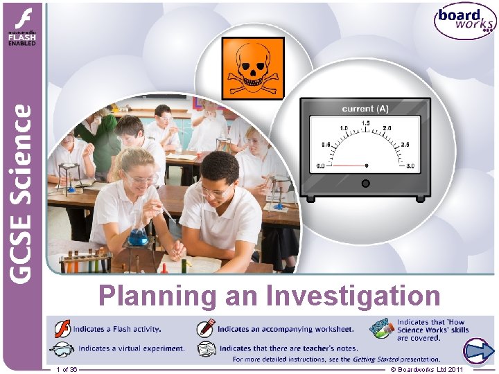 Planning an Investigation 1 of 36 © Boardworks Ltd 2011 