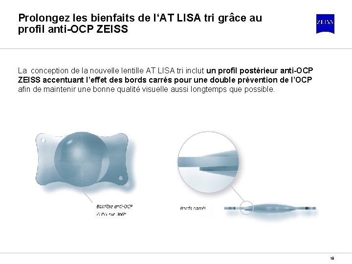 Prolongez les bienfaits de l‘AT LISA tri grâce au profil anti-OCP ZEISS La conception