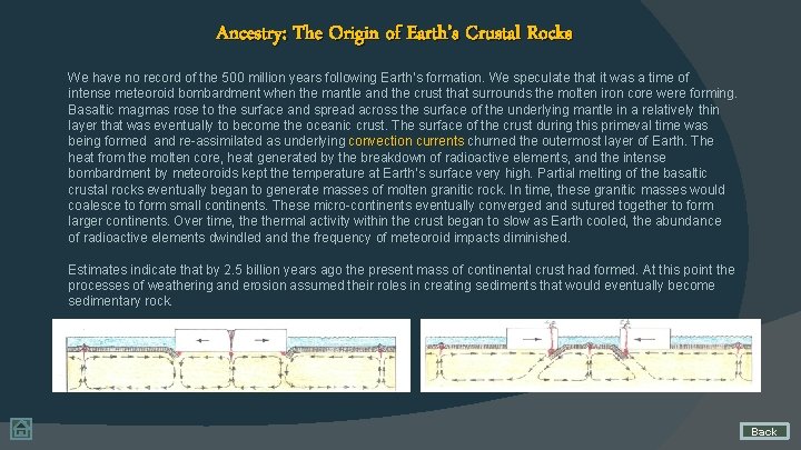 Ancestry: The Origin of Earth’s Crustal Rocks We have no record of the 500