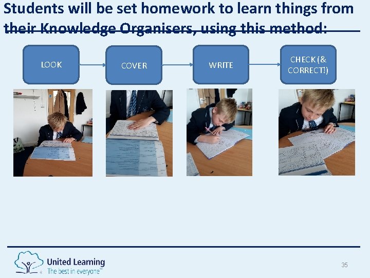 Students will be set homework to learn things from their Knowledge Organisers, using this Students will be set homework to learn things from their Knowledge Organisers, using this