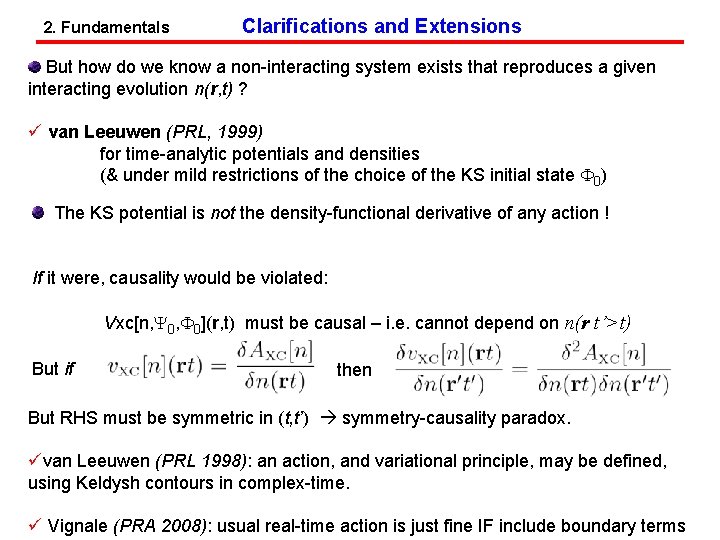 2. Fundamentals Clarifications and Extensions But how do we know a non-interacting system exists