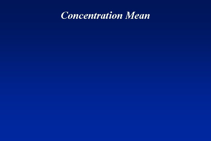 Concentration Mean 