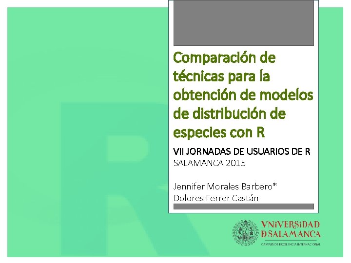 Comparación de de Comparación técnicas para la la técnicas obtención de de modelos obtención