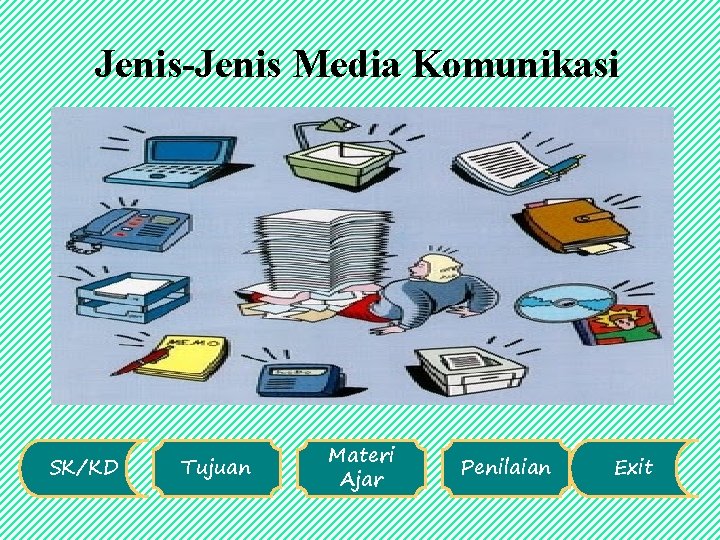 Jenis-Jenis Media Komunikasi SK/KD Tujuan Materi Ajar Penilaian Exit 