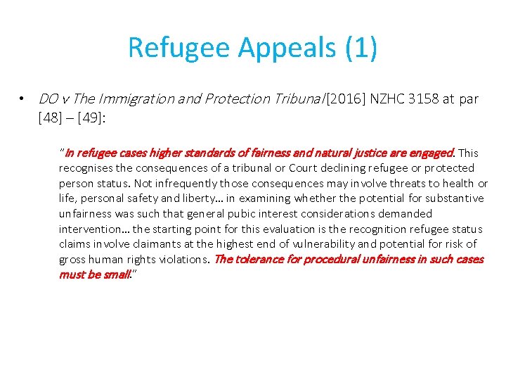 Refugee Appeals (1) • DO v The Immigration and Protection Tribunal [2016] NZHC 3158