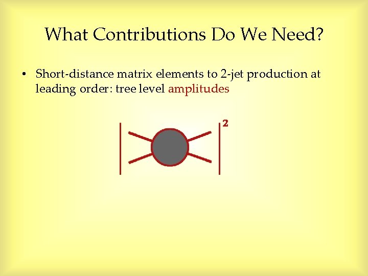 What Contributions Do We Need? • Short-distance matrix elements to 2 -jet production at What Contributions Do We Need? • Short-distance matrix elements to 2 -jet production at