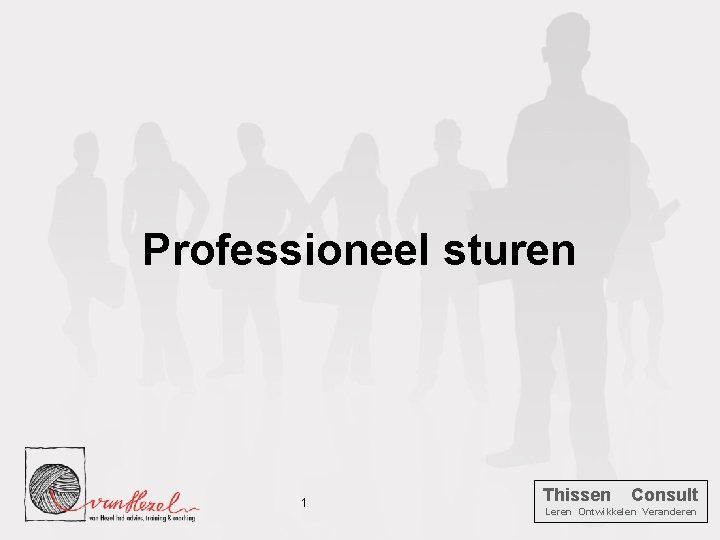 Professioneel sturen 1 Thissen Consult Leren Ontwikkelen Veranderen 
