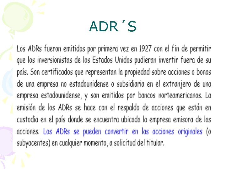 ADR´S 