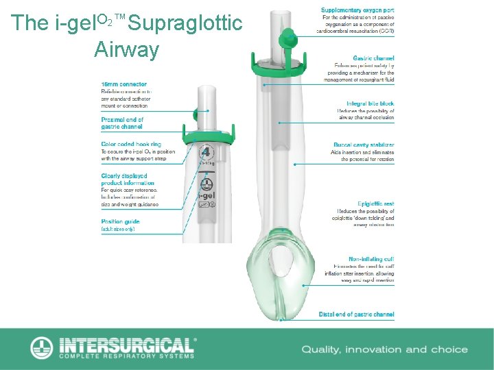 The i-gel. O 2™Supraglottic Airway 