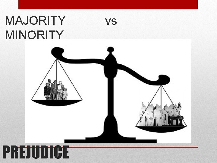 MAJORITY MINORITY PREJUDICE vs MAJORITY MINORITY PREJUDICE vs