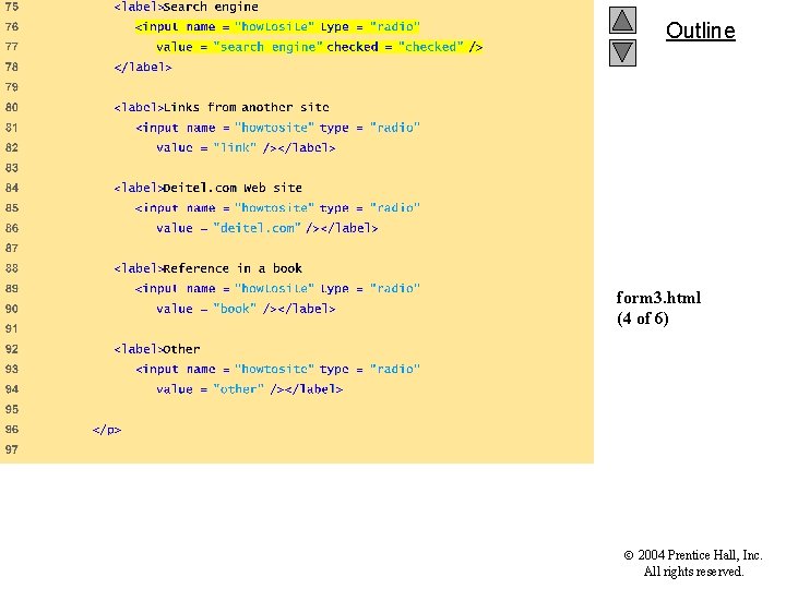Outline form 3. html (4 of 6) 2004 Prentice Hall, Inc. All rights reserved.