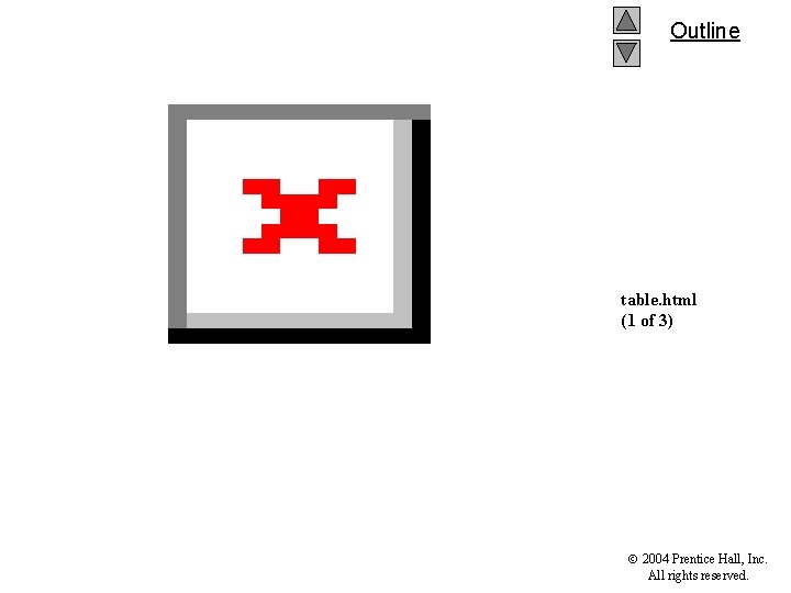 Outline table. html (1 of 3) 2004 Prentice Hall, Inc. All rights reserved. 