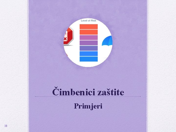 Čimbenici zaštite Primjeri 18 