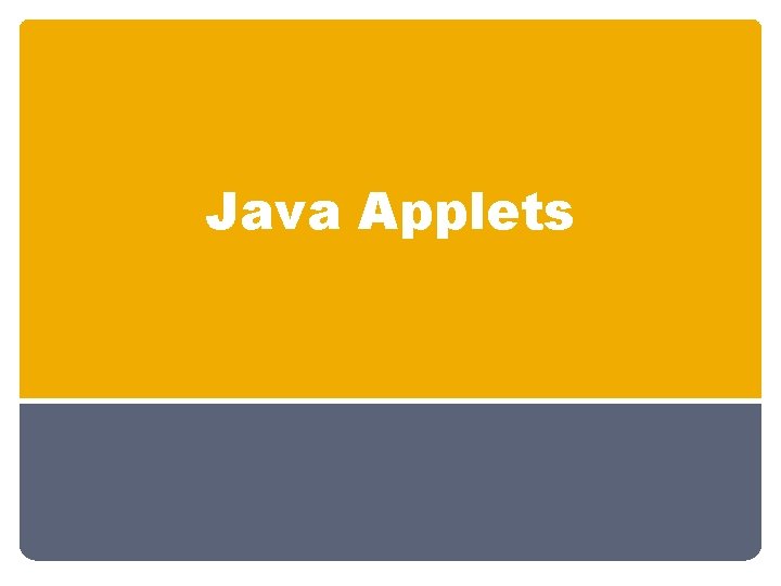 Java Applets 