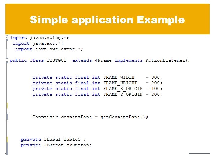 Simple application Example 