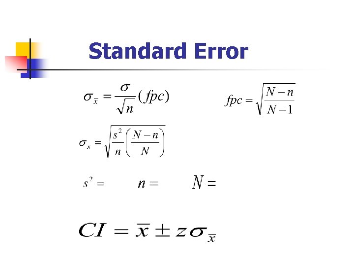 Standard Error 