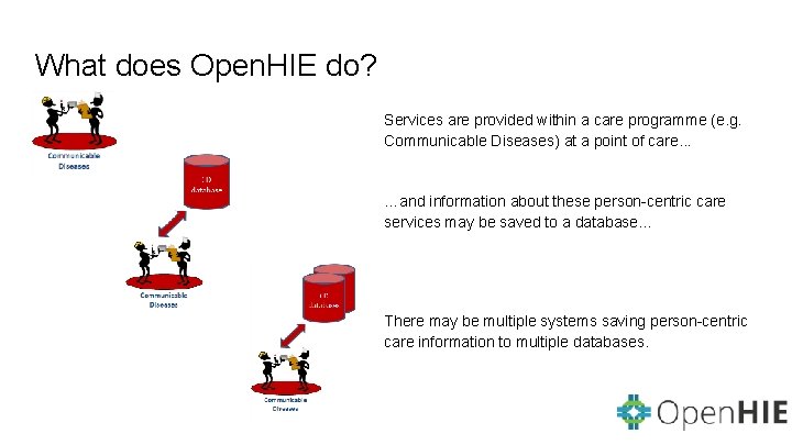 What does Open. HIE do? Services are provided within a care programme (e. g.