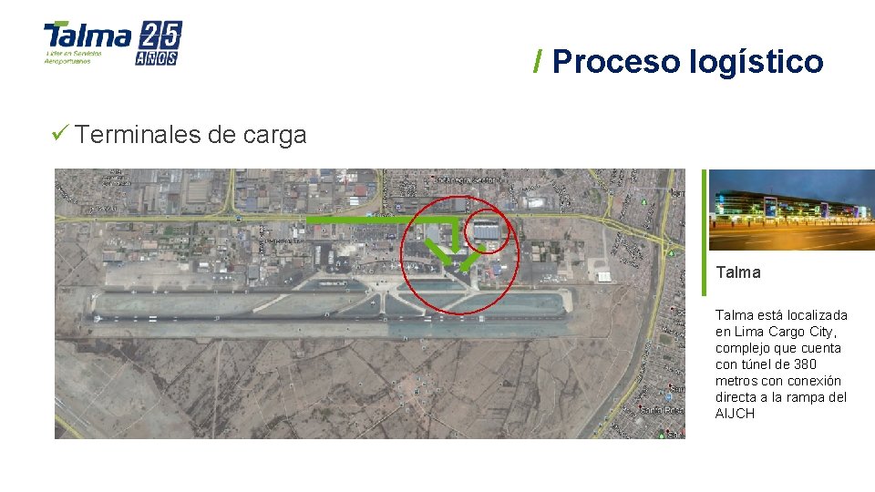 / Proceso logístico ü Terminales de carga Talma está localizada en Lima Cargo City, / Proceso logístico ü Terminales de carga Talma está localizada en Lima Cargo City,