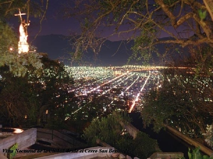 Vista Nocturna de la Ciudad desde el Cerro San Bernardo 