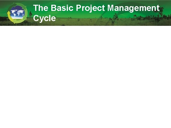 The Basic Project Management Cycle The Basic Project Management Cycle