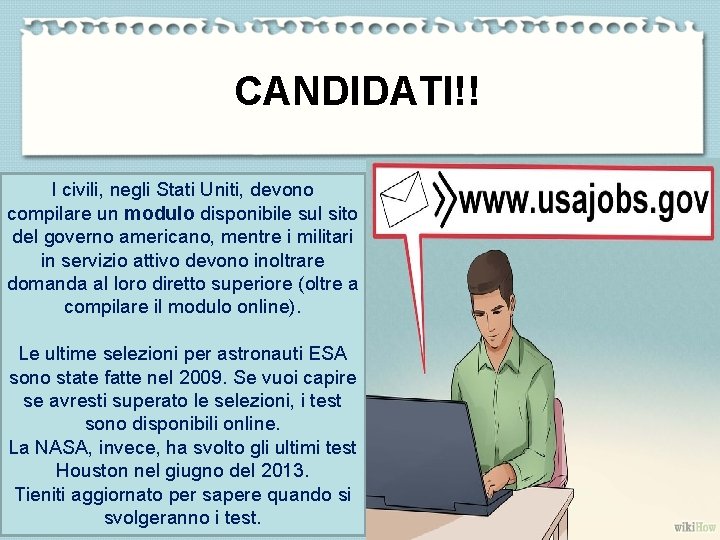 CANDIDATI!! I civili, negli Stati Uniti, devono compilare un modulo disponibile sul sito del